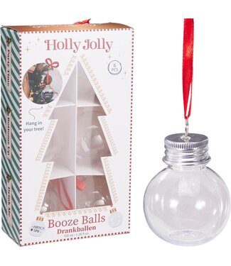 Vulbare Drankballen - 6x Kerstballen Shotglaasjes