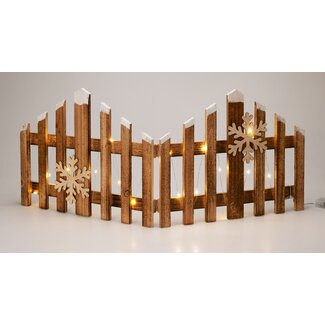 Kersthek 76cm - met led verlichting - hout