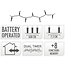 LED-verlichting 80 LED - warm wit - op batterij - 8 Lichtfuncties - Dual-Timer