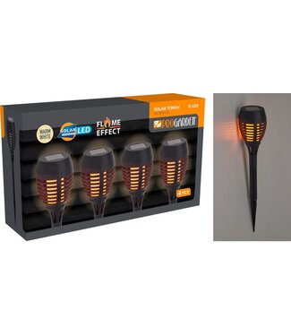 ProGarden Solar Tuinfakkels - 4 stuks