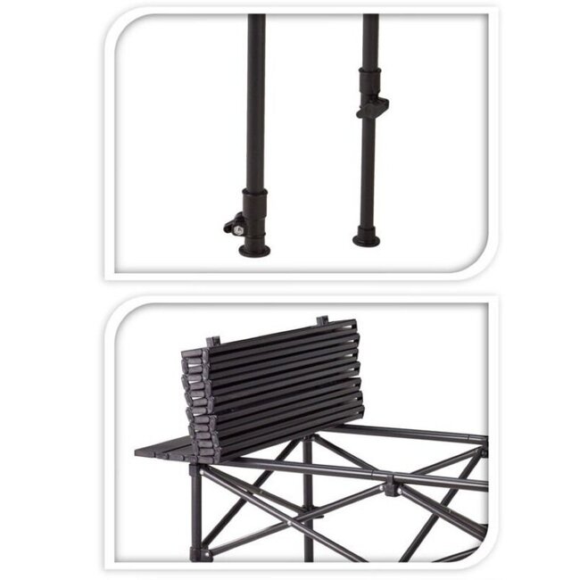 Tafel Opvouwbaar met Verstelbare Poten - Metaal