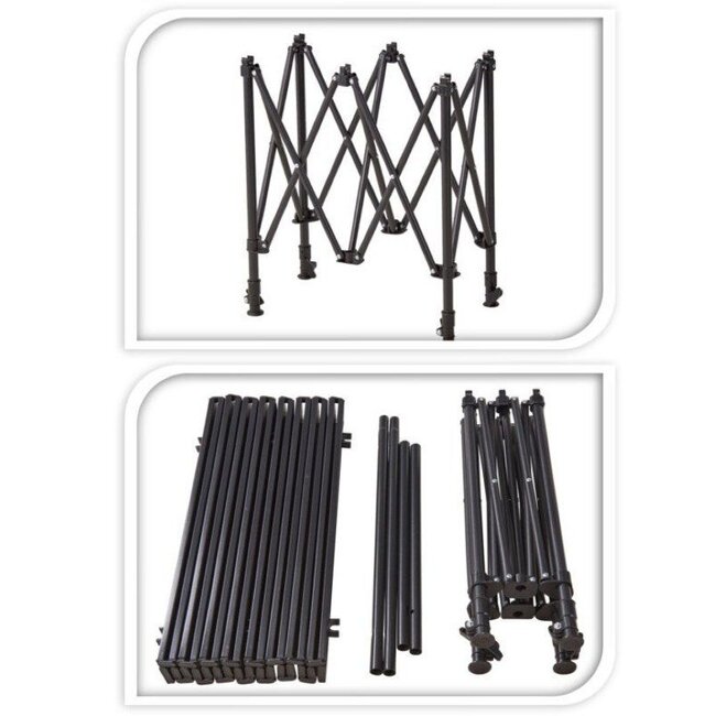 Tafel Opvouwbaar met Verstelbare Poten - Metaal