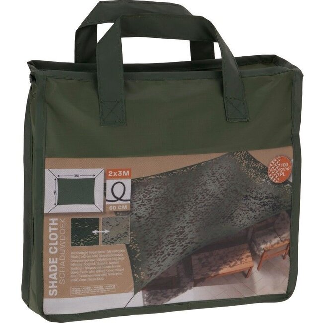 Schaduwdoek Camouflagedoek - Groen - 2x3 m