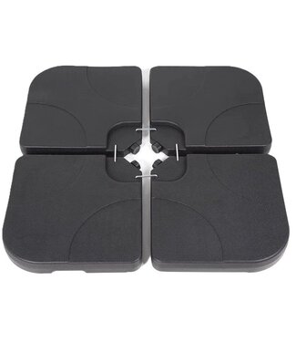 Ceruzo Parasoltegels - Vulbaar tot 80 kg - 4 Tegels - voor Kruisvoet