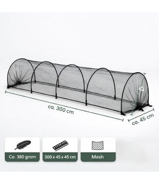 Ceruzo Kweektunnel Insectennet- 3 Meter - Opvouwbaar - tegen Ongedierte