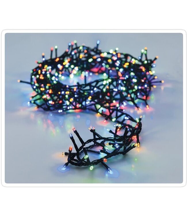 Microcluster - 1500 led - 30m - multicolor - Timer - Lichtfuncties - Geheugen - Buiten
