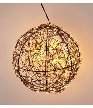 Verlichte Decoratiebal - 18 cm - 200 led - extra warm wit