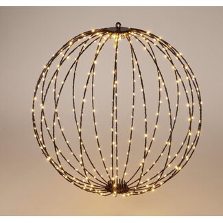 Lichtbol 240 led - Metaal - 40 cm - met Timer -  warm wit