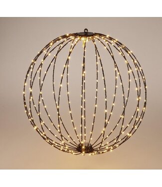 Lichtbol 240 led - Metaal - 40 cm - met Timer -  warm wit