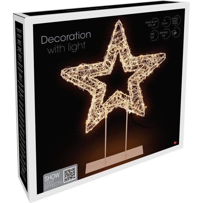 Kerstster op Standaard - 37 cm