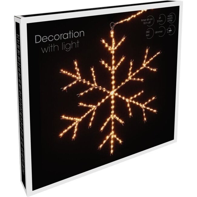 Sneeuwvlok - Kerstverlichting - 37 cm