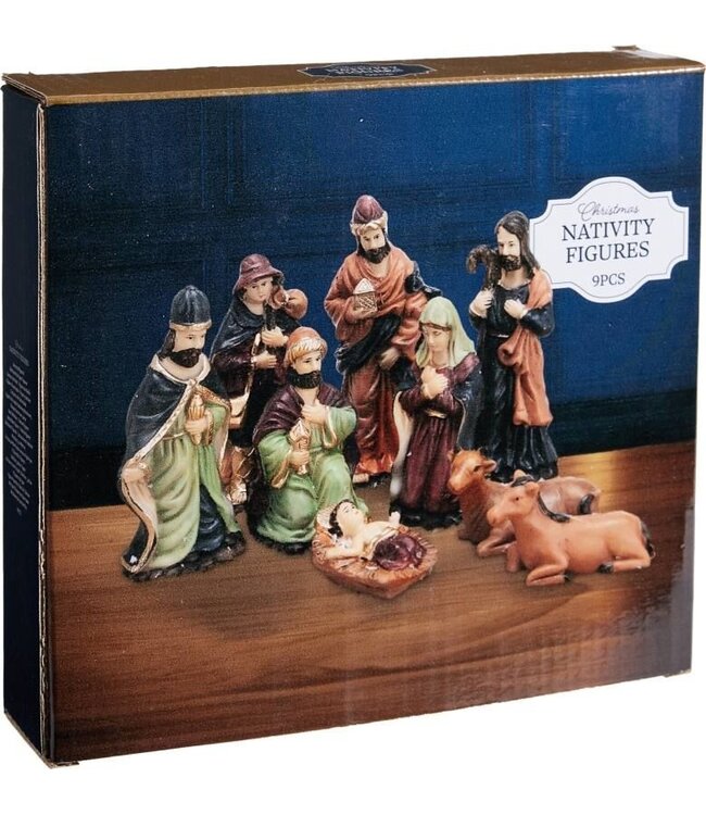 Kerststal Figuren - 9 stuks - 8 cm