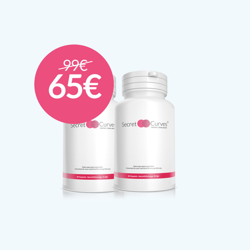 Secret Curves Cup Optimizer, 1 mes (2 envases) 2 x 60 cápsulas