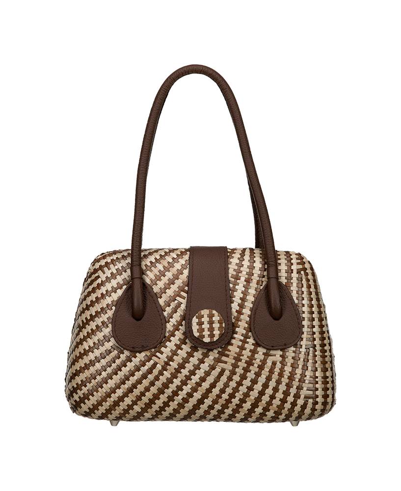 Disenyo Lanero Bag Stripe Brown disenyo kopen in de aanbieding