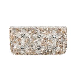 Babae Clutch Ivory Silver