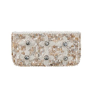 Babae Clutch Ivory Silver