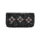 Babae Clutch Black Red Drops