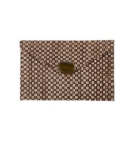 Envelop Clutch Brown Cream