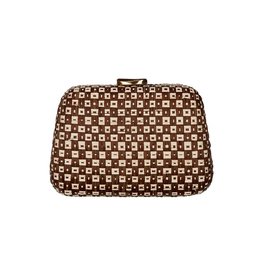 Mayumi Clutch Brown Cream