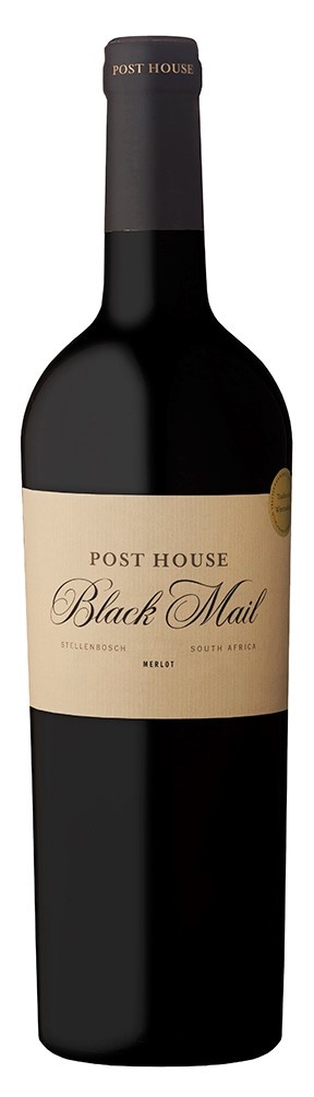 Post House Vineyards Black Mail, Merlot, 2019, Zuid-Afrika, Rode Wijn Post House Vineyards Black Mail, Merlot, 2019, Zuid-Afrika, Rode Wijn