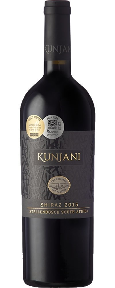 Kunjani Shiraz, 2015, Zuid-Afrika, Rode wijn Kunjani Shiraz, 2015, Zuid-Afrika, Rode wijn