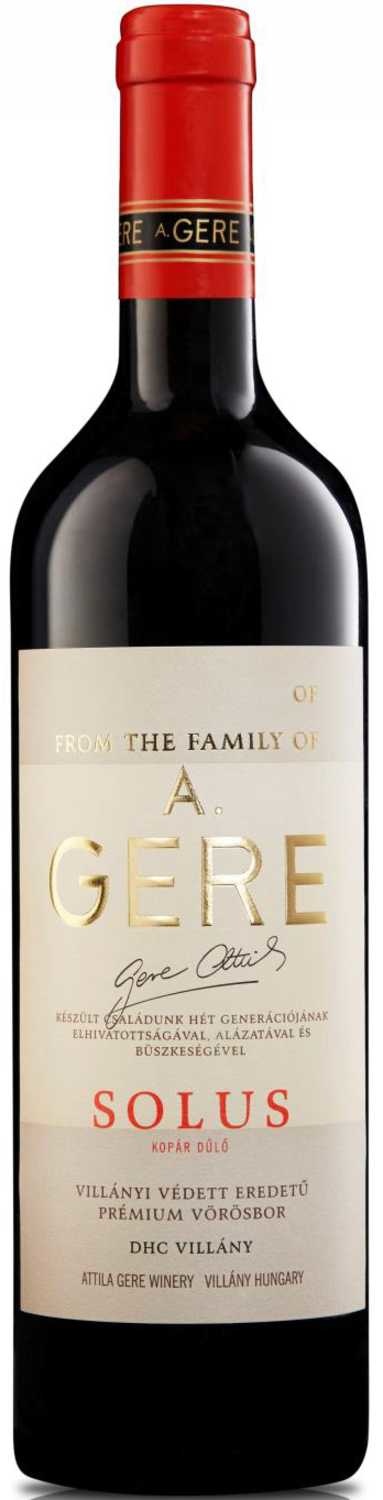 Gere Attila Merlot Solus, 2019, Bio, Hongarije, Rode wijn Gere Attila Merlot Solus, 2019, Bio, Hongarije, Rode wijn