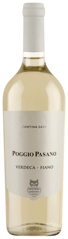 Cantina Sava Poggio Pasano, Verdeca Fiano, 2022, Italië, Witte wijn Cantina Sava Poggio Pasano, Verdeca Fiano, 2022, Italië, Witte wijn