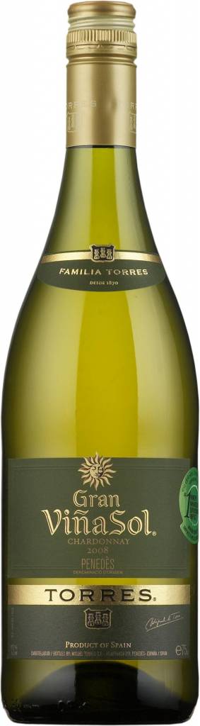 Torres Gran Vina Sol Chardonnay, 2021, Spanje, Witte Wijn Torres Gran Vina Sol Chardonnay, 2021, Spanje, Witte Wijn