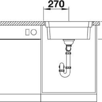 Blanco Spoelbak keuken ETAGON 500 onderbouw met twee etagon rails