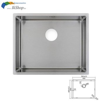 Caressi Wasbak keuken RVS CAPPFWD50R10