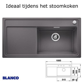 Blanco Spoelbak keuken BLANCO ZENAR XL 6 S SteamerPlus incl.toebehoren