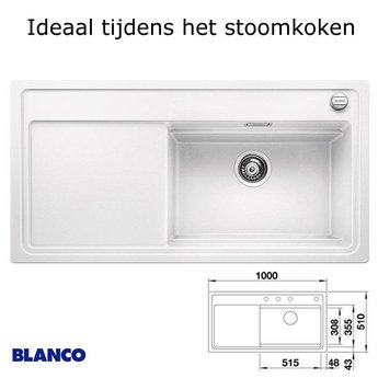 Blanco Spoelbak keuken BLANCO ZENAR XL 6 S SteamerPlus incl.toebehoren