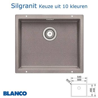 Blanco Spoelbak keuken Blanco Subline 500 U Silgranit onderbouw