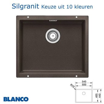 Blanco Spoelbak keuken Blanco Subline 500 U Silgranit onderbouw