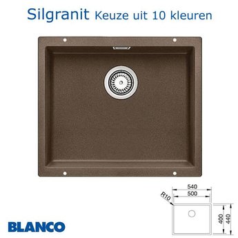 Blanco Spoelbak keuken Blanco Subline 500 U Silgranit onderbouw