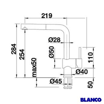 Blanco Kraan keuken BLANCO LINUS-S - Chroom