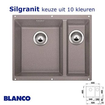 Blanco Spoelbak keuken Blanco Subline 340/160 U Silgranit onderbouw