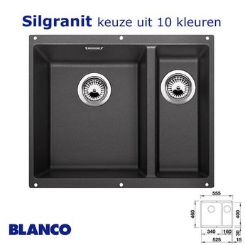 Blanco Spoelbak keuken Blanco Subline 340/160 U Silgranit onderbouw