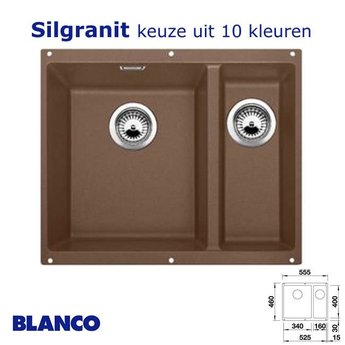 Blanco Spoelbak keuken Blanco Subline 340/160 U Silgranit onderbouw