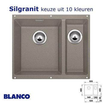 Blanco Spoelbak keuken Blanco Subline 340/160 U Silgranit onderbouw