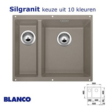 Blanco Spoelbak keuken Blanco Subline 340/160 U Silgranit onderbouw