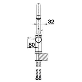 Blanco Keukenkraan BLANCO LIVIA-S Mangaan