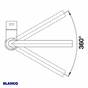 Blanco Keukenkraan BLANCO LANORA RVS geborsteld