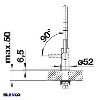 Blanco Keukenkraan BLANCO CANDOR RVS geborsteld