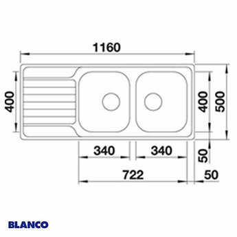 Blanco Spoelbak keuken BLANCO DINAS 8S - 523376