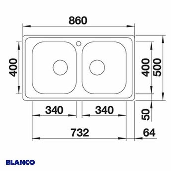 Blanco Spoelbak keuken BLANCO DINAS 8 - 523377