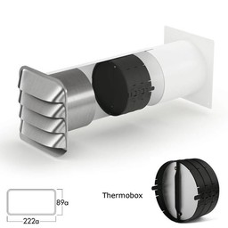 Muurdoorvoer E Jal Col® flow Ø150mm incl.Thermobox Terugslagklep