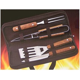 Barbecue bestekset 4-delig in tas