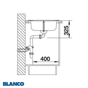 Blanco Spoelbak Blanco Tipo 45S Compact 513675 Linnenmotief