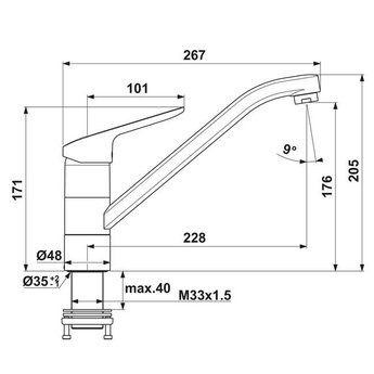 Naber Vensterkraan Ceraflex, raamoplossing